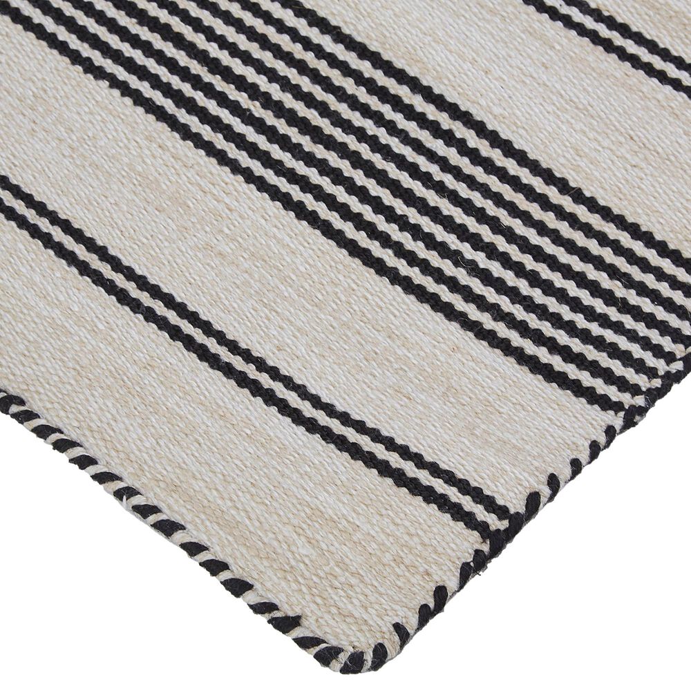 Feizy Duprine 4&#39; x 6&#39; Black Area Rug, , large