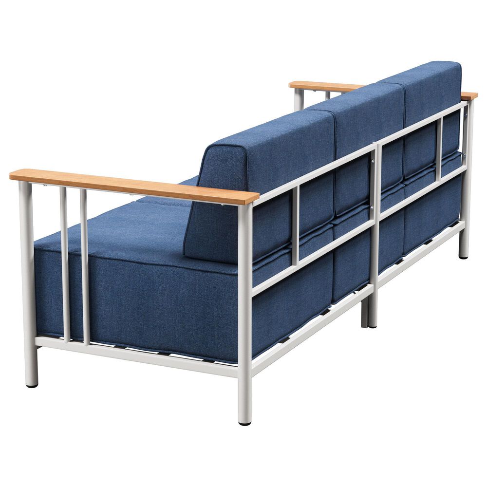 Sunwell Garden 3-Seater Patio Sofa in Blue, , large