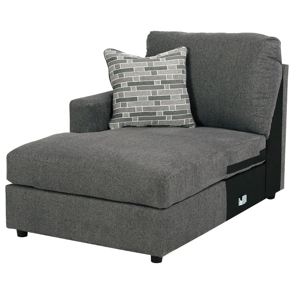 Ashley Edenfield 3-Piece Left Facing Sectional with Chaise in Charcoal, , large