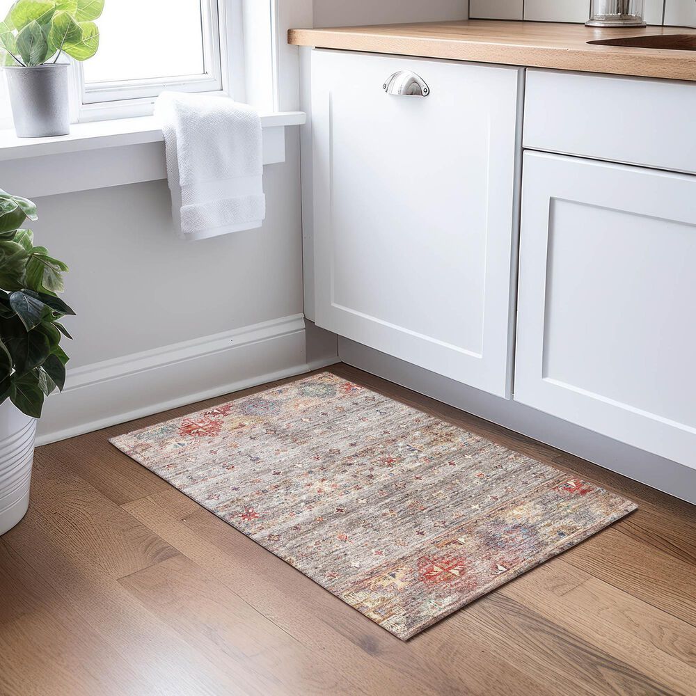 Dalyn Rug Company Karaj KJ5 1&#39;8&quot; x 2&#39;6&quot; Gray Indoor/Outdoor Area Rug, , large