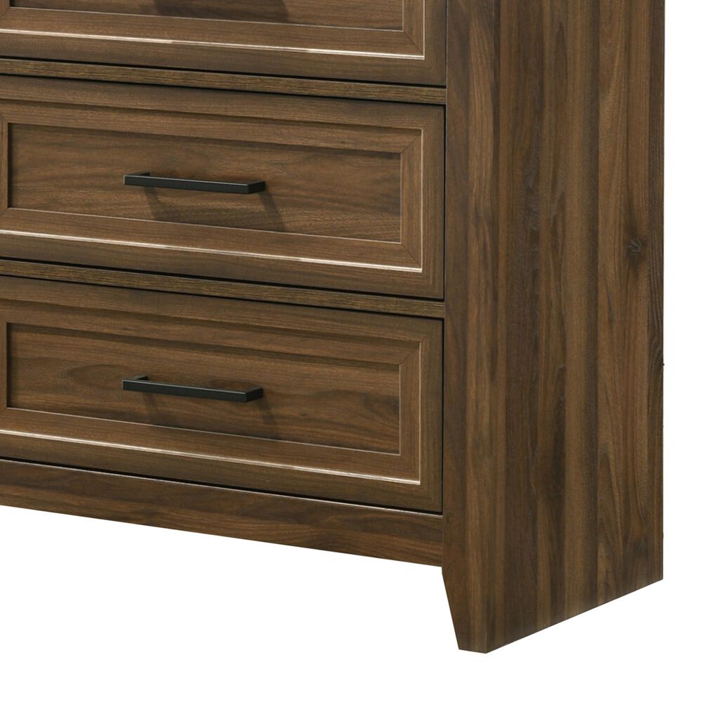 Crown Mark Lorraine 6-Drawer Dresser in Medium Brown, , large