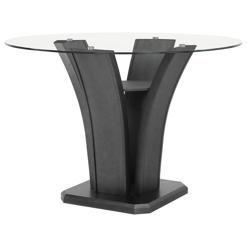 Crown Mark Camelia 5-Piece Counter Height Dining Set in Black, , large
