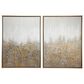 CosmoLiving by Cosmopolitan 40" x 30" Abstract Wall Art in White, Black, Gold and Grey (Set of 2), , large
