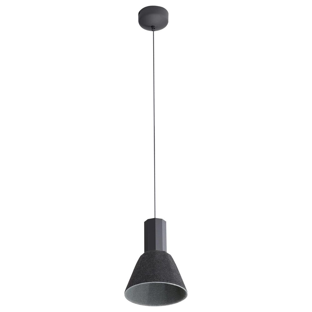 Golden Lighting Faroe 8" 1-Light LED Pendant in Flecked Black and Grey, , large