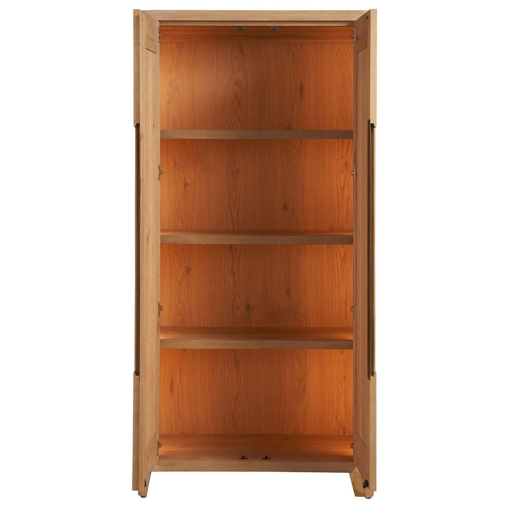 Universal Furniture Modern Wardrobe in Organic Natural Oak with Lighting, , large