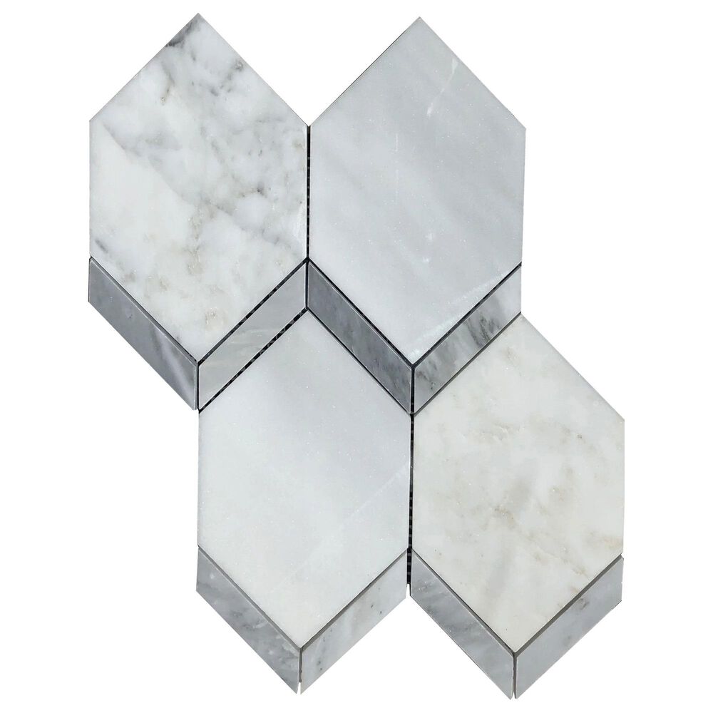 Emser Intrigue Marble 11" x 15" Porcelain Mosaic Sheet, , large