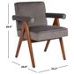 Safavieh Suri Arm Chair in Dark Grey Velvet, , large