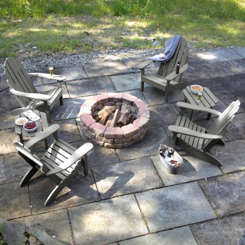 Highwood USA Classic Westport 6-Piece Adirondack Chair Set in Coastal Teak, , large