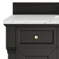 James Martin Vanities Brookfield 48" Single Bathroom Vanity in Black Onyx with 3 cm Ethereal Noctis Silestone Top, Rectangle Sink and FreePower Wireless Charger, , large