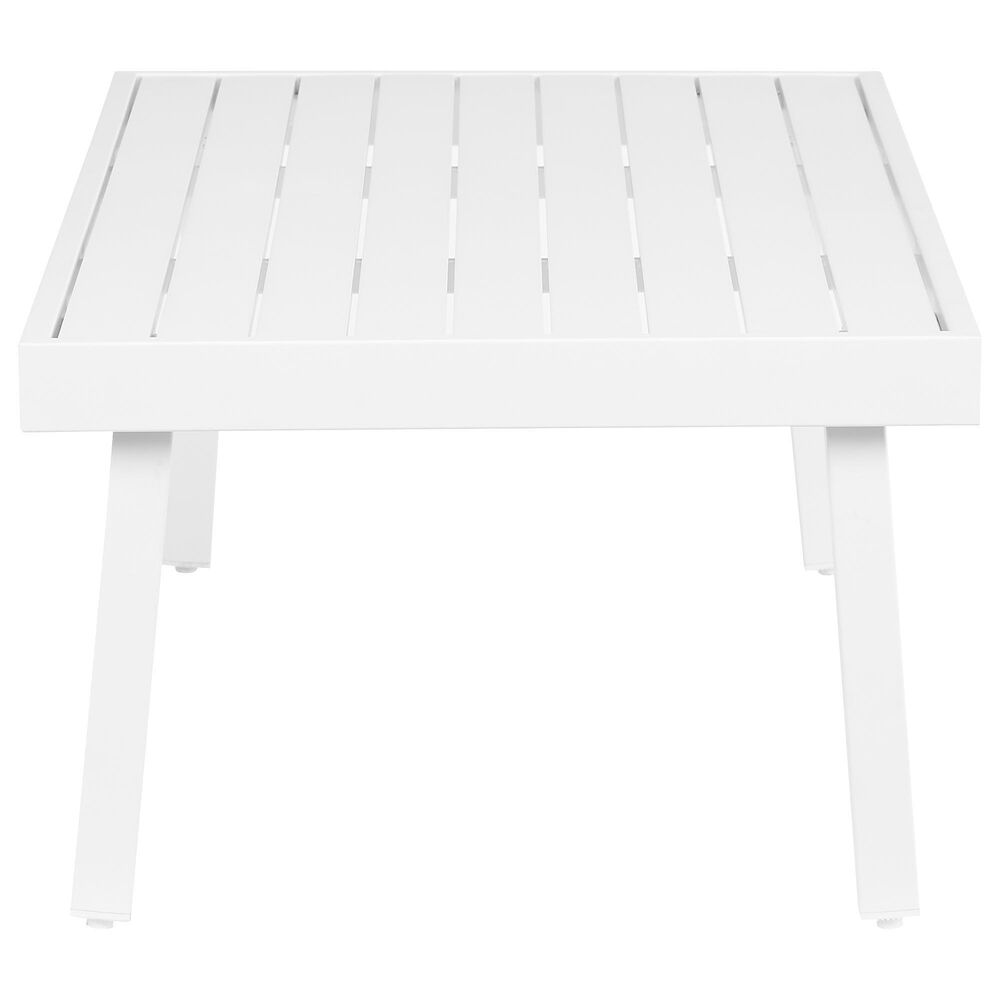 Linon Home Decor Holland Aluminum Coffee Table in White, , large