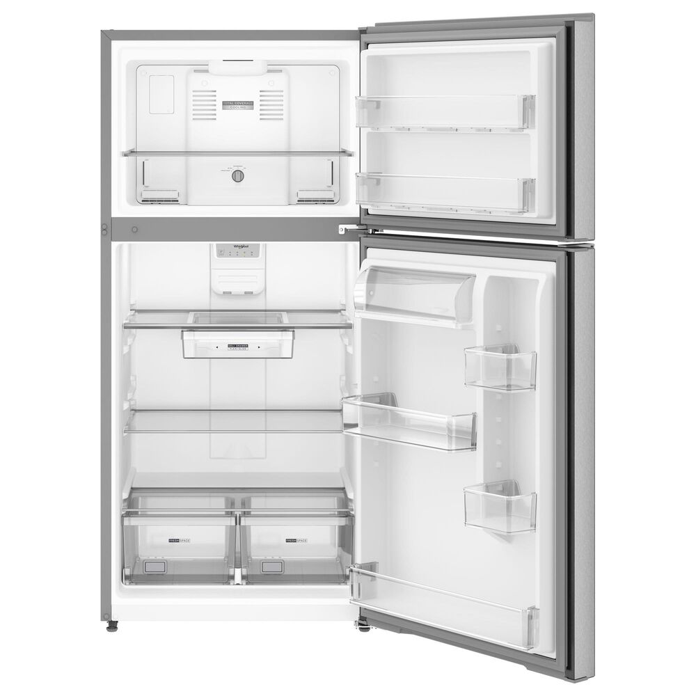 Whirlpool 19 Cu. Ft. Top Freezer Refrigerator with Garage Ready in Fingerprint-Resistant Stainless Steel, , large