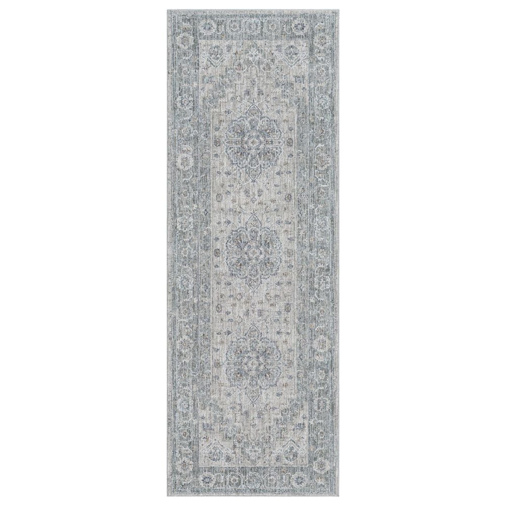 Surya Avant Garde 2"7" x 10" Gray, Beige and Denim Runner, , large