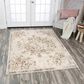 RIZZY Gossamer Beige, Grey and Red 9" x 12" Area Rug, , large