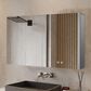 Lexora Home Corsica 40" x 28" LED Mirror Medicine Cabinet with Defogger in Aluminium, , large