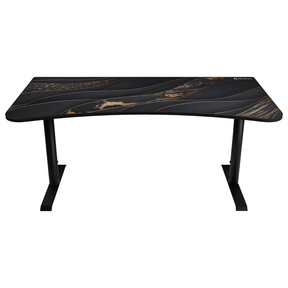 Arozzi Arena Special Edition Gaming Desk in Black and Gold, , large