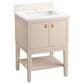 Kohler Seagrove 24" Single Bathroom Vanity in Light Clay with 3 cm White Quartz Top and Rectangular Sink, , large
