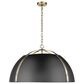 Golden Lighting Aldrich 8-Light Pendant with Matte Black Shade in Aged Brass, , large