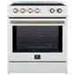 Forno Leonardo 30" Slide-In Induction Range in White, , large
