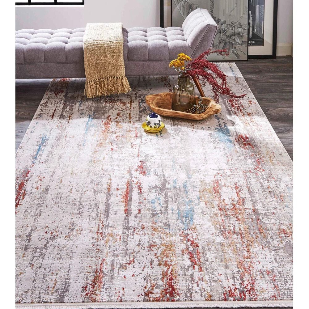 Feizy Cadiz 13&#39; x 20&#39; Ivory and Multicolor Area Rug, , large