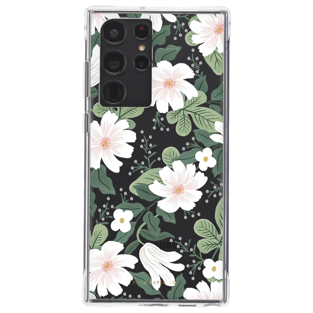 Rifle Paper Co. Ultra Slim Antimicrobial Case for Samsung Galaxy S22 Ultra in Willow, , large