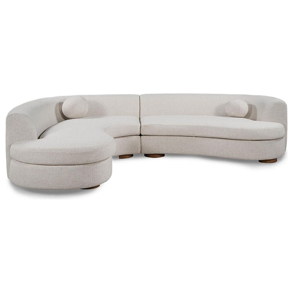 Classic Home Concord 2-Piece Sectional with Left-Facing Chaise in Ivory, , large