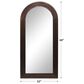 Garber Collection 68" Arch Wood Frame Cheval Mirror in Dark Brown, , large