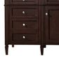 James Martin Vanities Brittany 60" Single Bathroom Vanity in Burnished Mahogany with 3 cm Victorian Silver Quartz Top and Rectangular Sink, , large