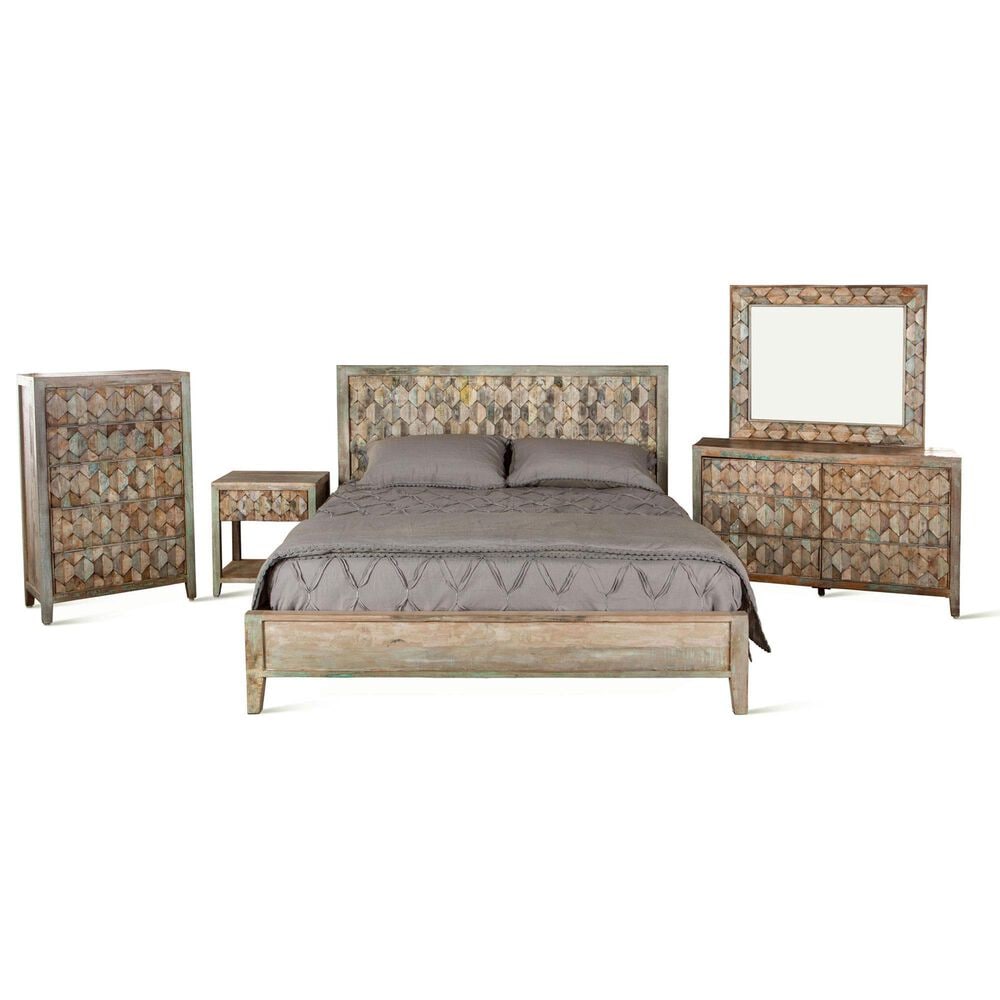 Home Trends &amp; Design Ibiza King Platform Bed in Vintage Teal, , large