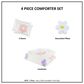 Hampton Park Gracie 4-Piece Full/Queen Comforter Set in White and Purple, , large