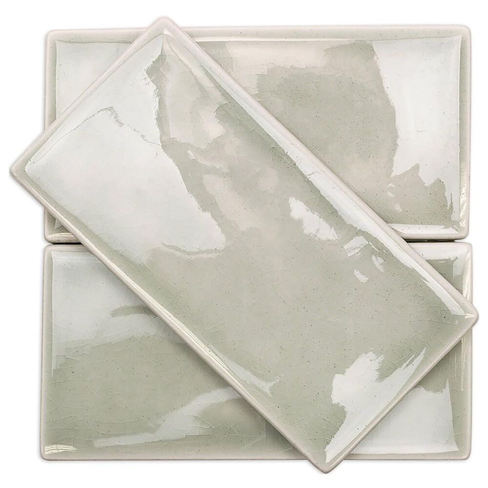 Soho Studio Baroque Crackled Grigio 3&quot; x 6&quot; Ceramic Tile, , large