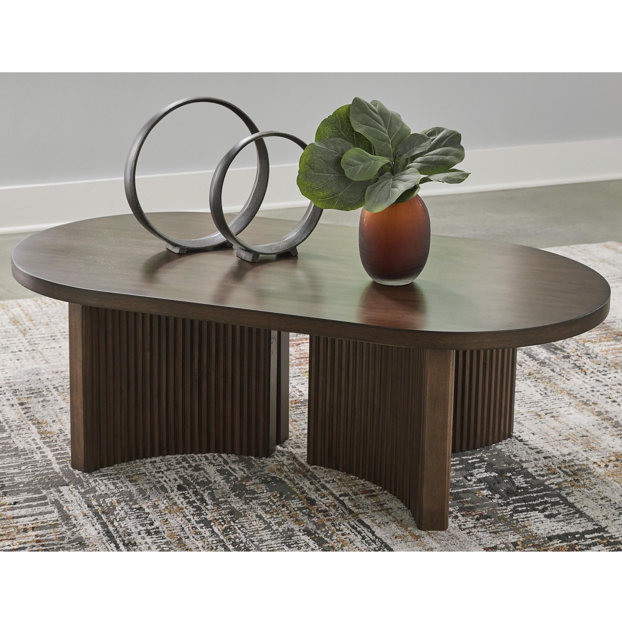 Ashley Korestone Coffee Table in Dark Brown | NFM
