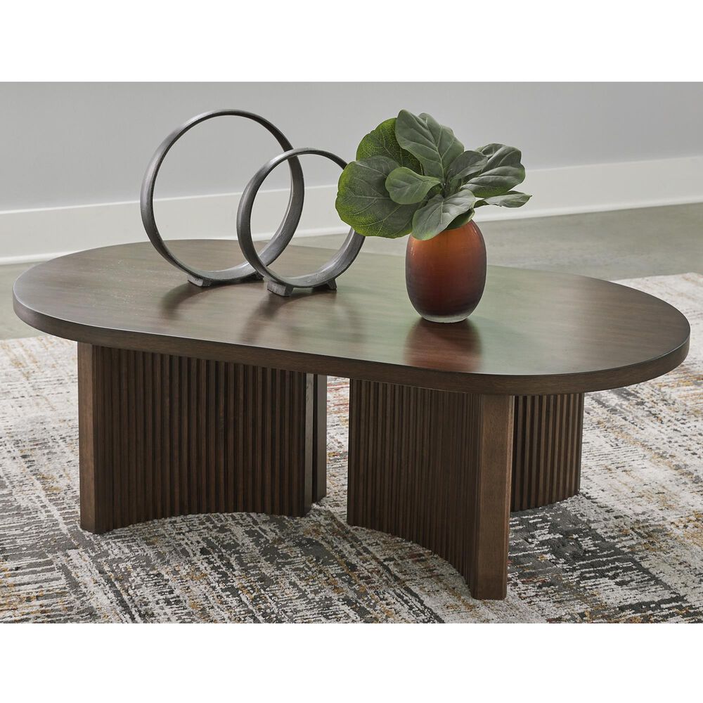 Ashley Korestone Coffee Table in Dark Brown, , large