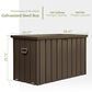 HOMLUX 160-Gallon Outdoor Storage Deck Box in Dark Brown, , large