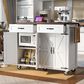 HOMLUX 53.5""Farmhouse Kitchen Island in White, , large