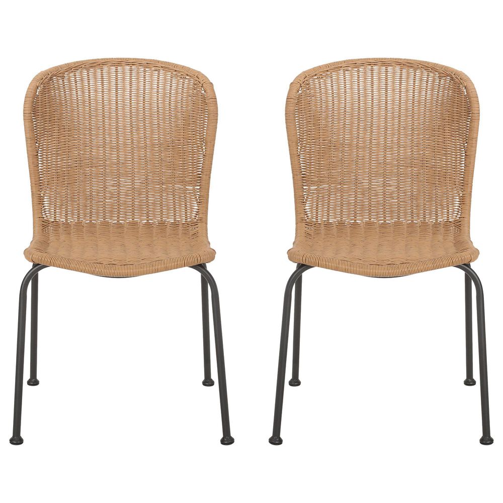 Hearth and Haven Boho Outdoor Chair in Light Brown &#40;Set of 2&#41;, , large