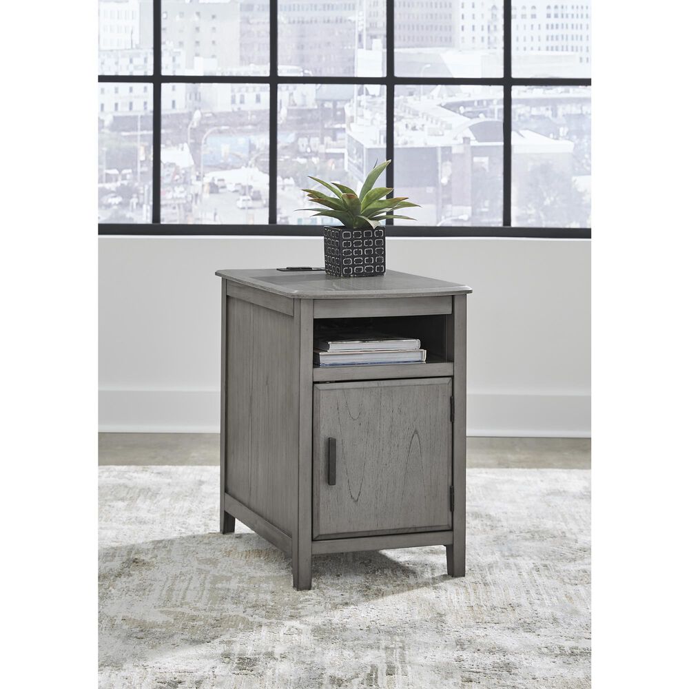 Ashley Devonsted Chairside End Table in Gray, , large