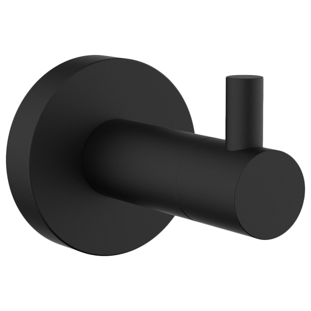 Lexora Home Bagno Nera Stainless Steel Robe Hook in Matte Black, , large