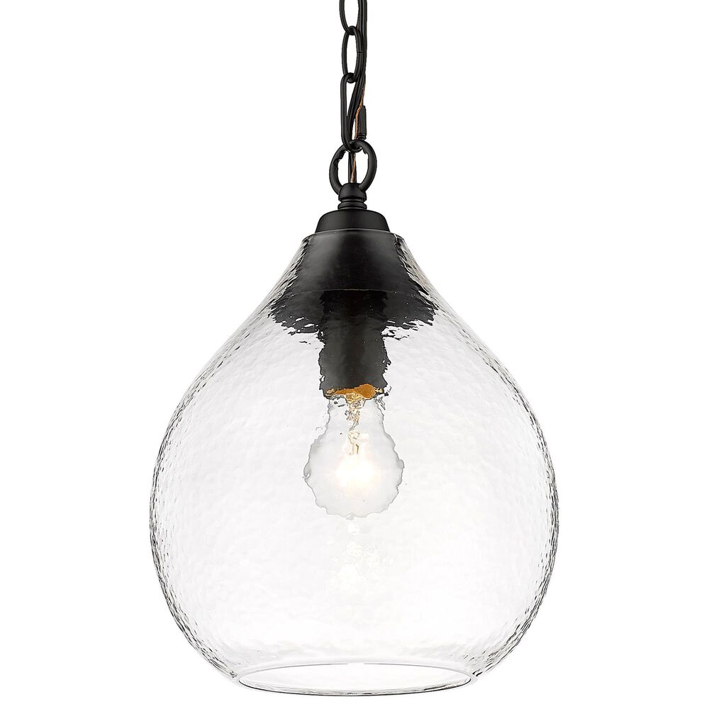 Golden Lighting Ariella 1-Light Small Pendant in Matte Black, , large