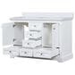 Lexora Home Dukes 48" Double Bathroom Vanity in White with 2 cm White Cultured Marble Top and Rectangular Sinks, , large