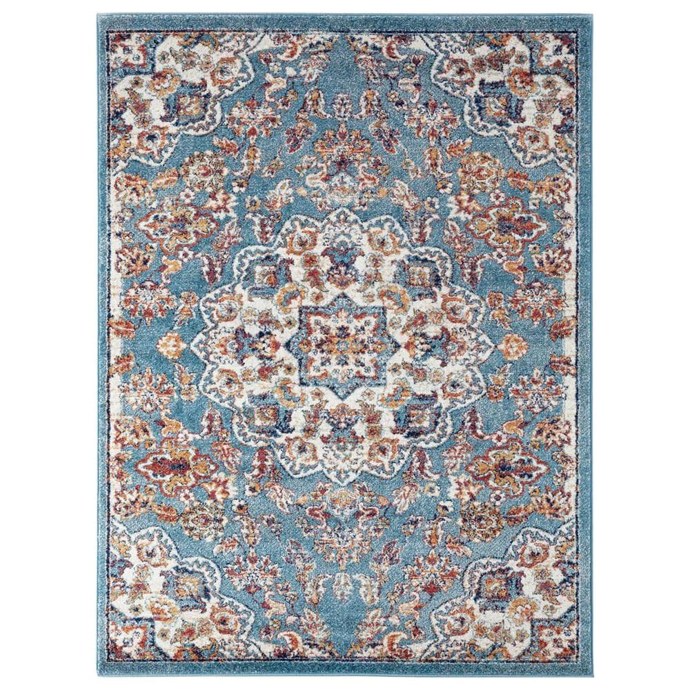 Amer Rugs Alexandria 2" x 3" Sea Blue Area Rug, , large