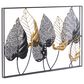 Maple and Jade 26" x 38" Leaves Wall Decor in Black and Gold, , large