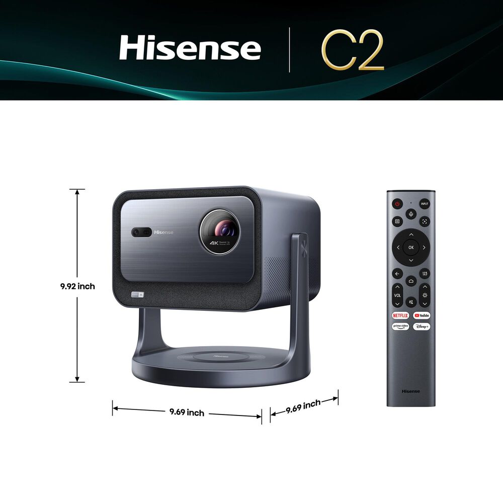 Hisense C2 Triple Laser Smart Lifestyle Projector in Silver, , large