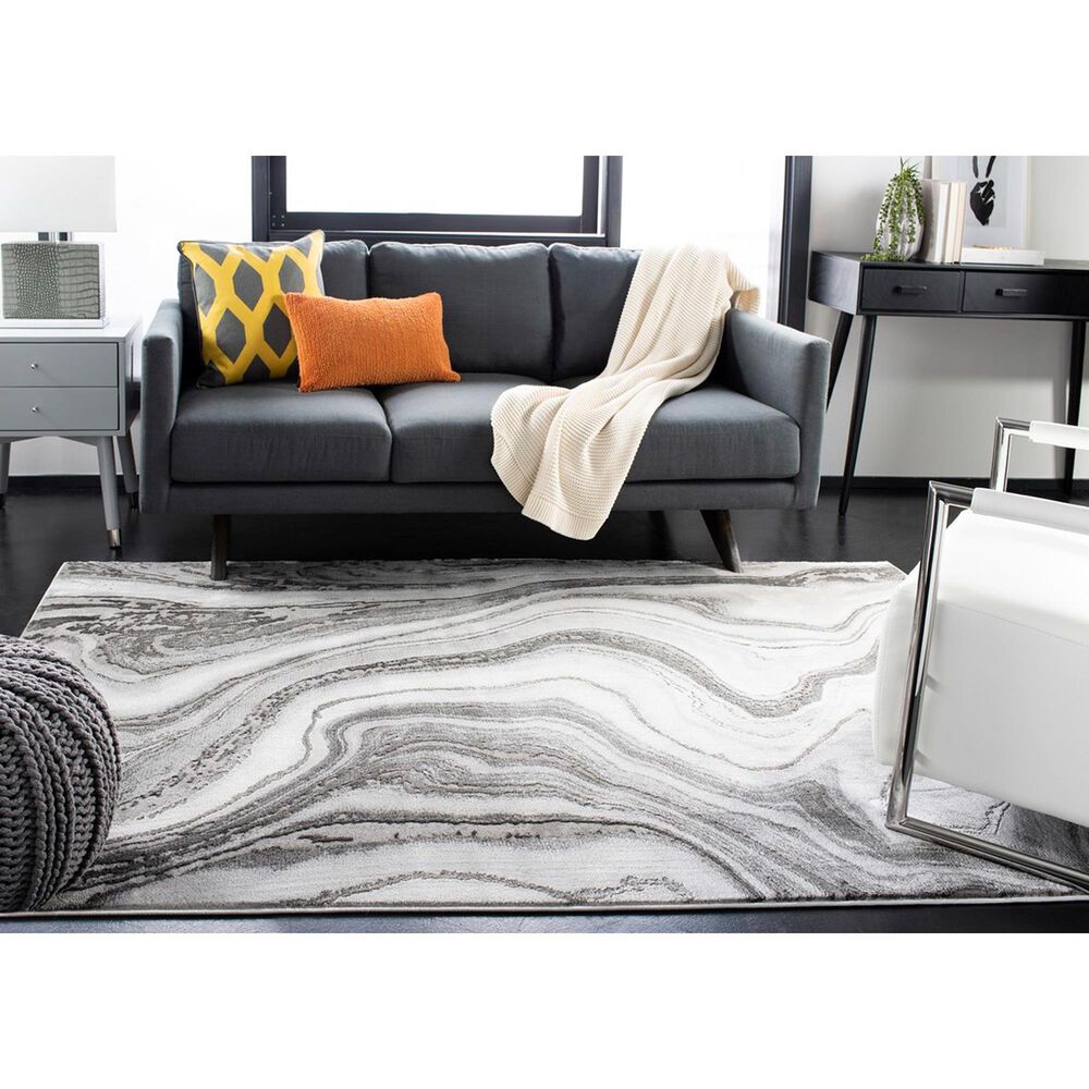Safavieh Craft CFT819G 5&#39;3&quot; x 7&#39;6&quot; Grey and Silver Area Rug, , large