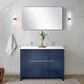 Lexora Home Lafarre 48" Double Bathroom Vanity in Navy Blue with 2 cm White Cultured Marble Top and Rectangular Sinks, , large