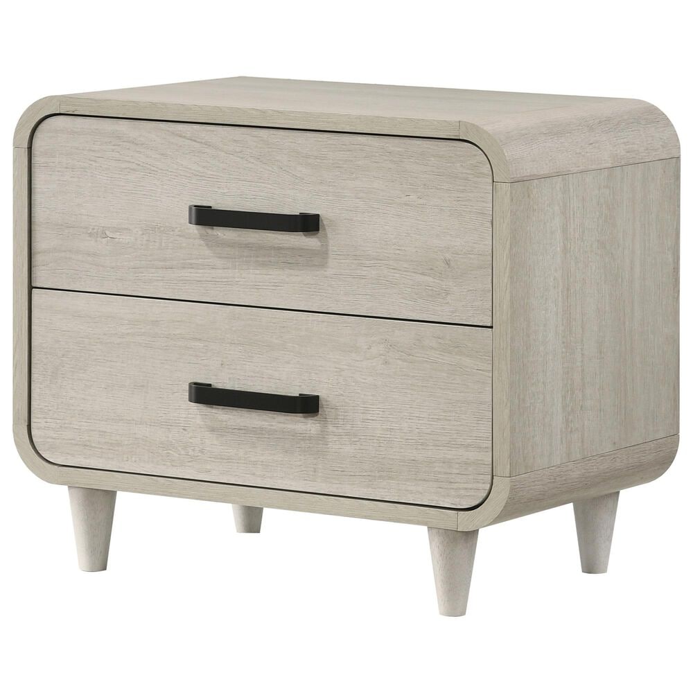 Crown Mark Nyomi 2-Drawer Nightstand in White, , large