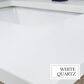 Lexora Home Marsyas 84" Double Bathroom Vanity in Brown with White Quartz Top and Rectangular Sinks, , large