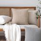 L.R. Home Boucle 18" x 18" Throw Pillow in Ivory, , large
