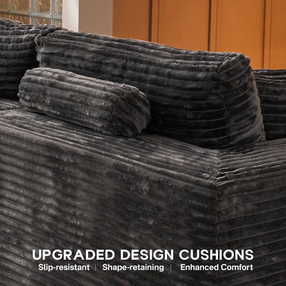 HOMLUX 108" Modular Sofa Set in Gray, , large