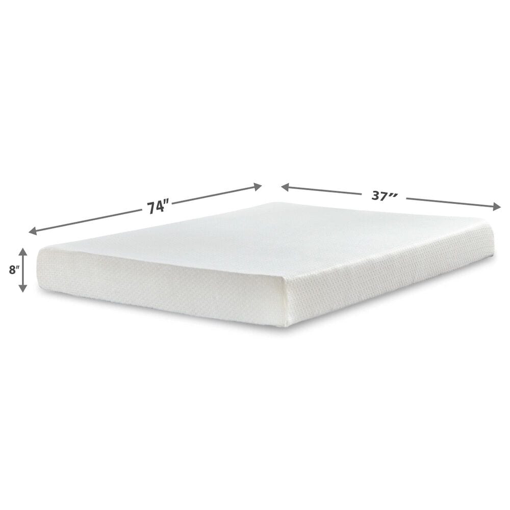 Ashley Chime 8" Memory Foam Medium Twin Mattress, , large