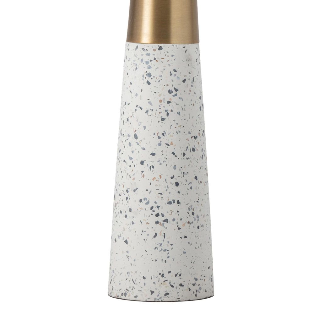 Crestview Collection Claire Stone Table Lamp in Gold and White, , large